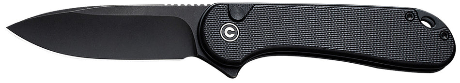 Civivi C18062P-1 Elementum II 2.96" Drop Point Folding EDC Knife Stonewashed Nitro-V Blade, Black G10 Handle