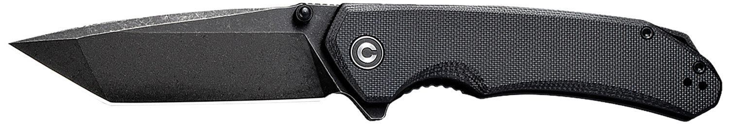 Civivi Knives Brazen C2023C 3.46" Folding Tanto Plain Blade Black Textured G10 Handle Flipper Open