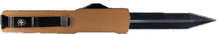 Templar Knife Premium Lightweight Slim OTF 3.25" Dagger Black Oxide D2 Blade, 5" Bronze Anodized Aluminum Handle
