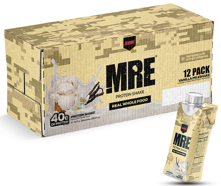 Redcon1 MRE Vanilla Milkshake Ready to Drink Protein Shake 12 Pack