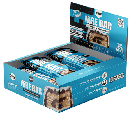 Redcon1 MRE Cookies N Cream Soft Baked Protein Bar 12 Pack