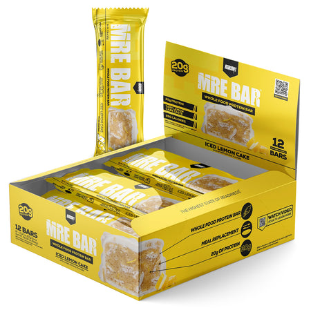 Redcon1 MRE Iced Lemon Cake Soft Baked Protein Bar 12 Pack