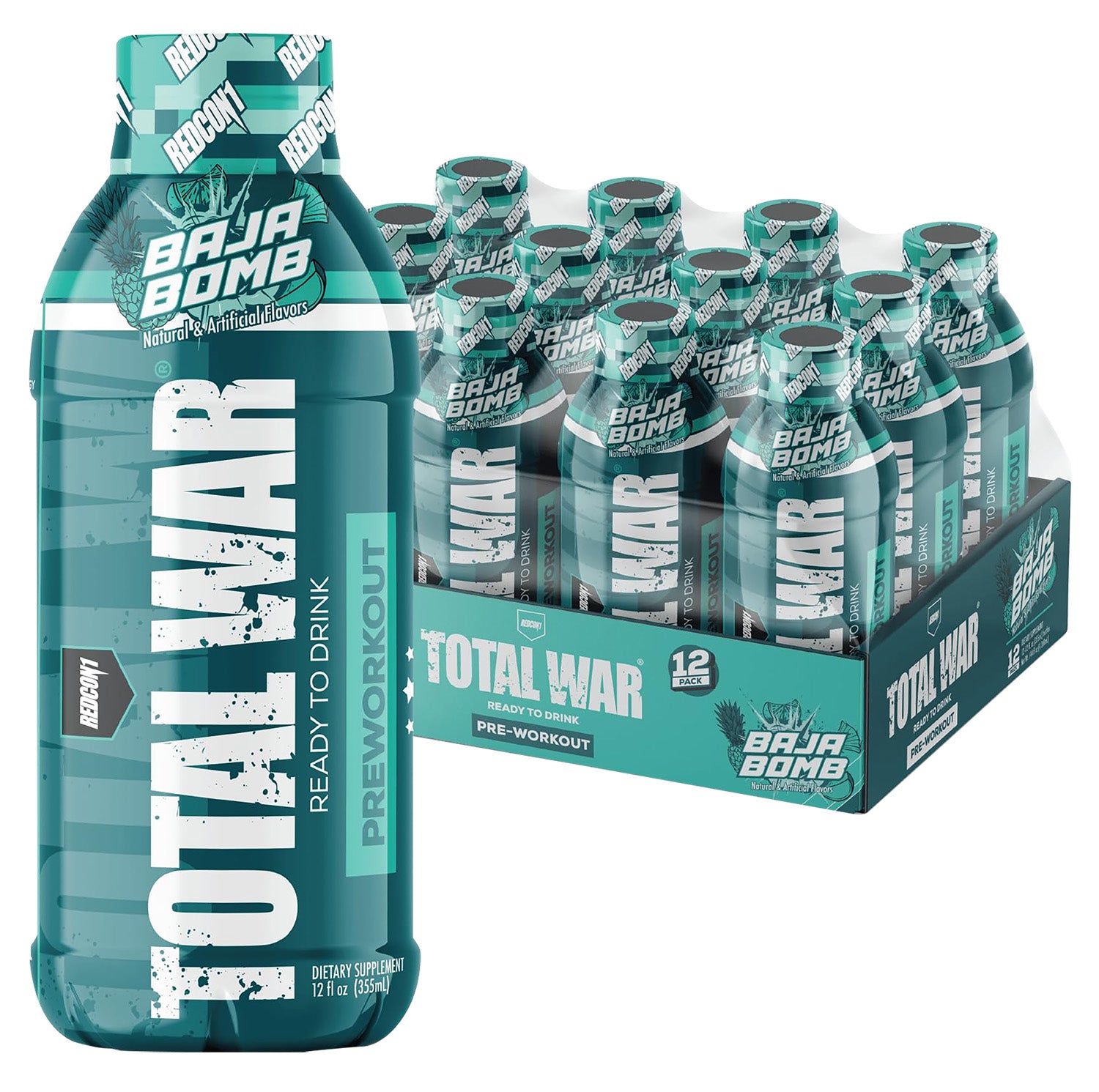 Redcon1 Total War Baja Bomb Ready to Drink Pre-Workout 12 Pack