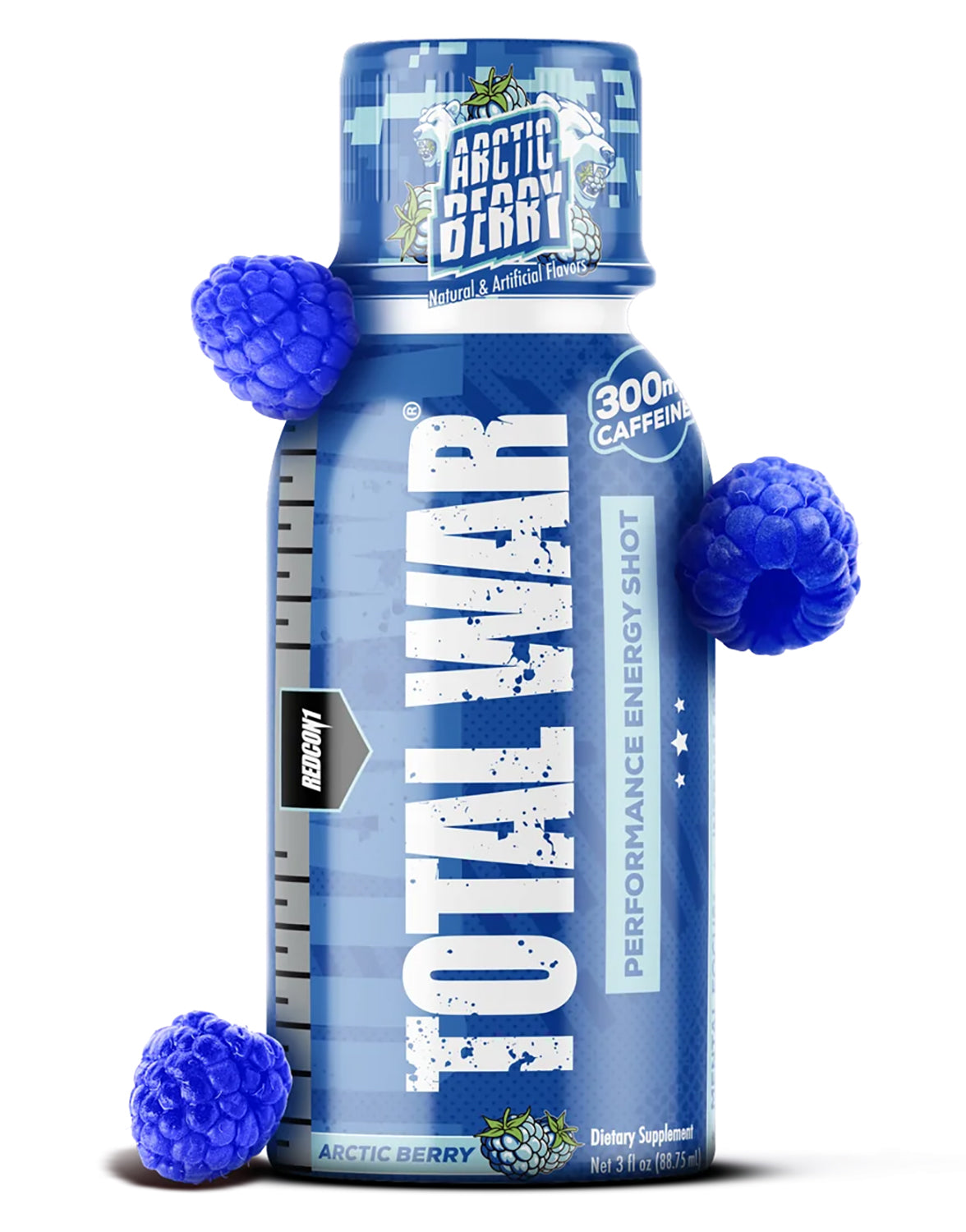 Redcon1 Total War Energy Shot Arctic Berry Flavor 12 Pack
