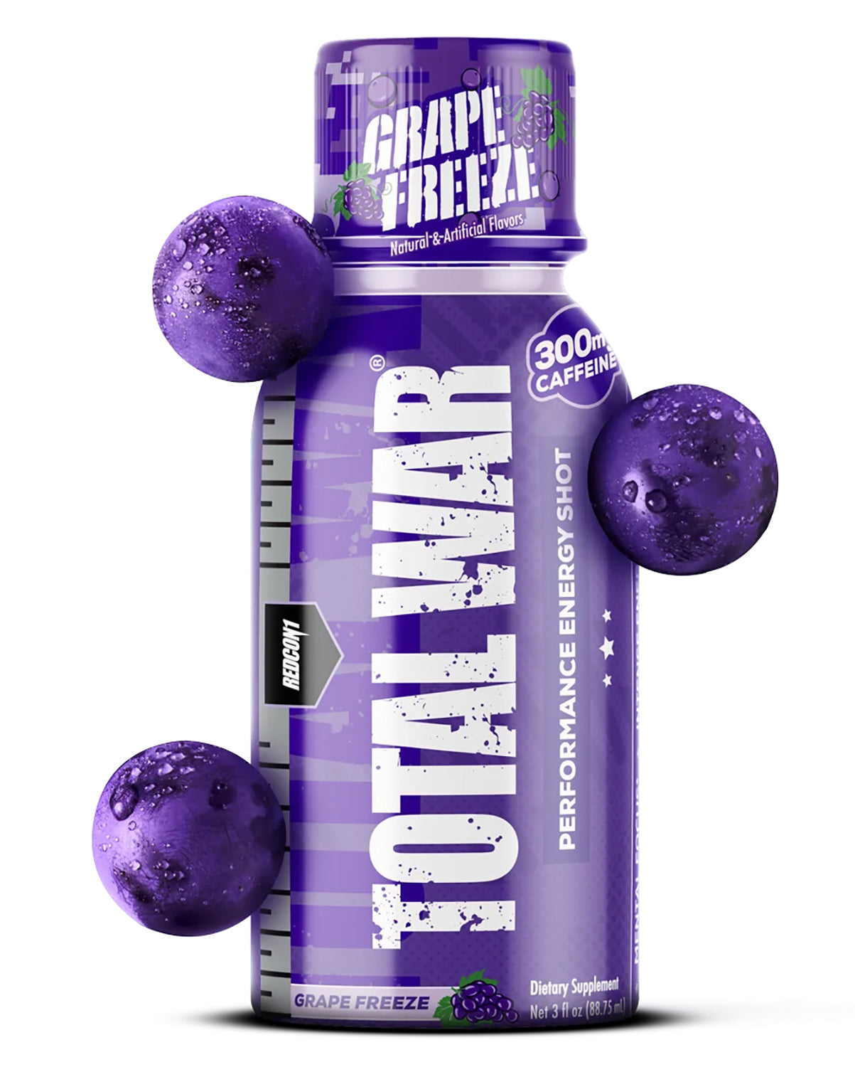 Redcon1 Total War Energy Shot Grape Freeze Flavor 12 Pack