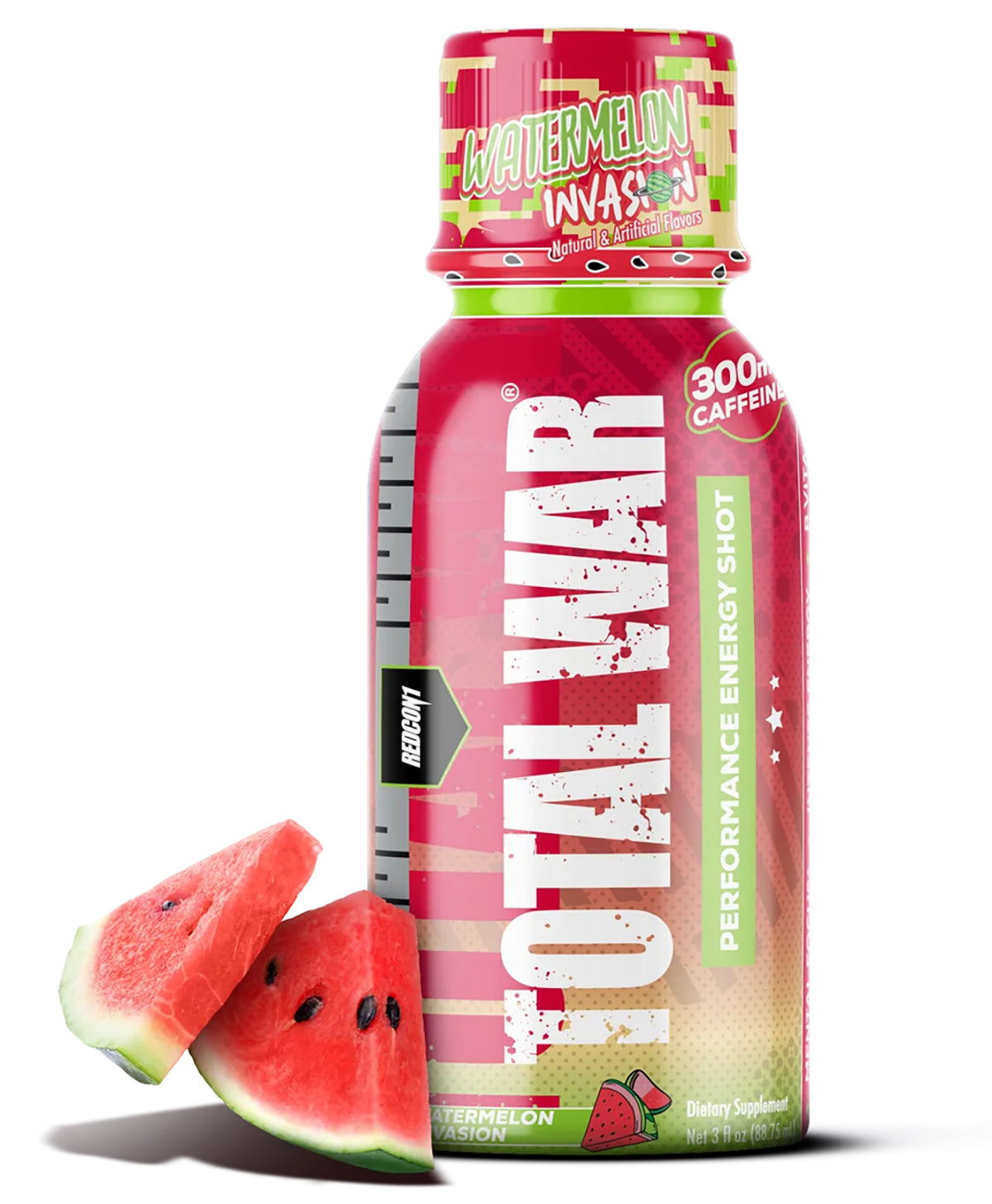 Redcon1 Total War Energy Shot Watermelon Invasion Flavor 12 Pack