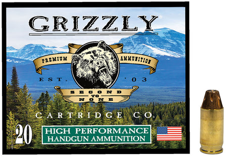 Grizzly Cartridge .380 ACP/Auto  90 grain Jacketed Hollow Point ammunition