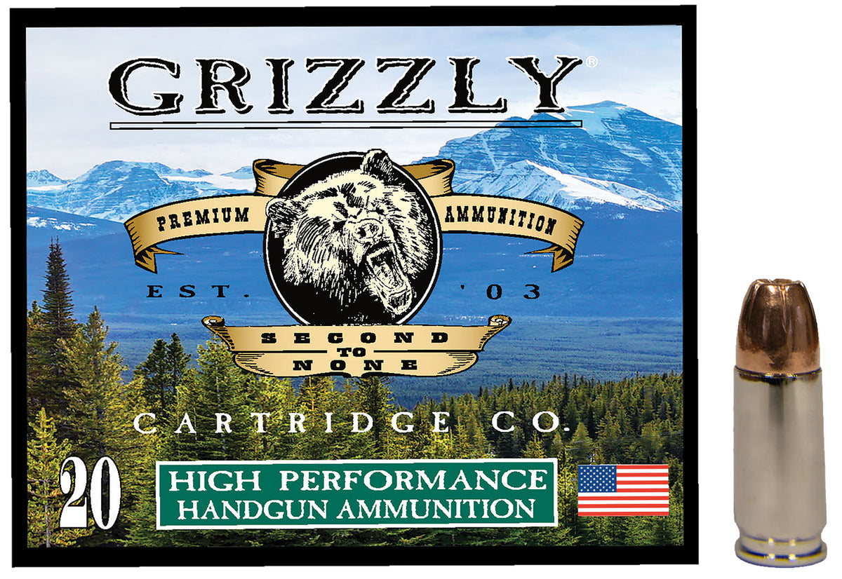 Grizzly Cartridge 9mm Luger / Parabellum Hollow Point 124 grain Jacketed Hollow Point ammunition