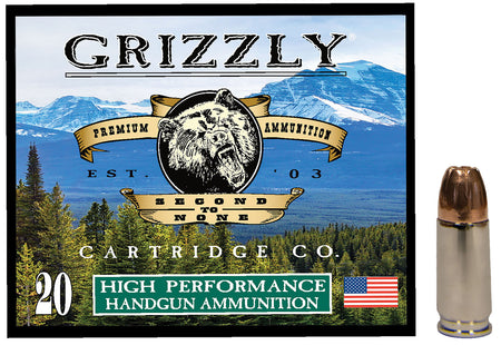 Grizzly Cartridge 9mm Luger / Parabellum Hollow Point 124 grain Jacketed Hollow Point ammunition