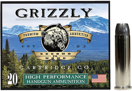 Grizzly Cartridge .357 Magnum  180 grain Wide Flat Nose Gas Checked ammunition