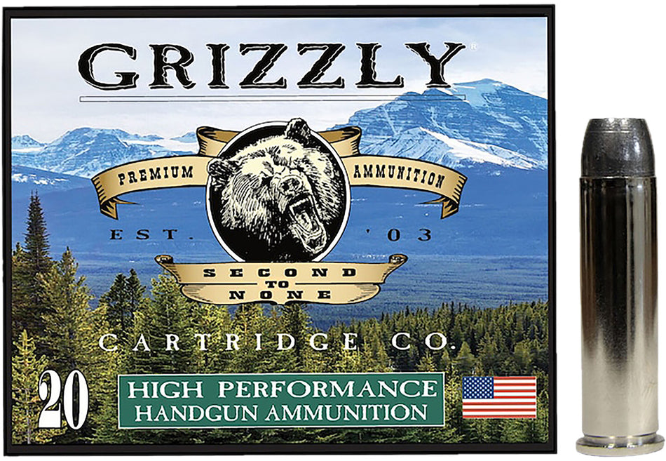 Grizzly Cartridge .357 Magnum  180 grain Wide Flat Nose Gas Checked ammunition
