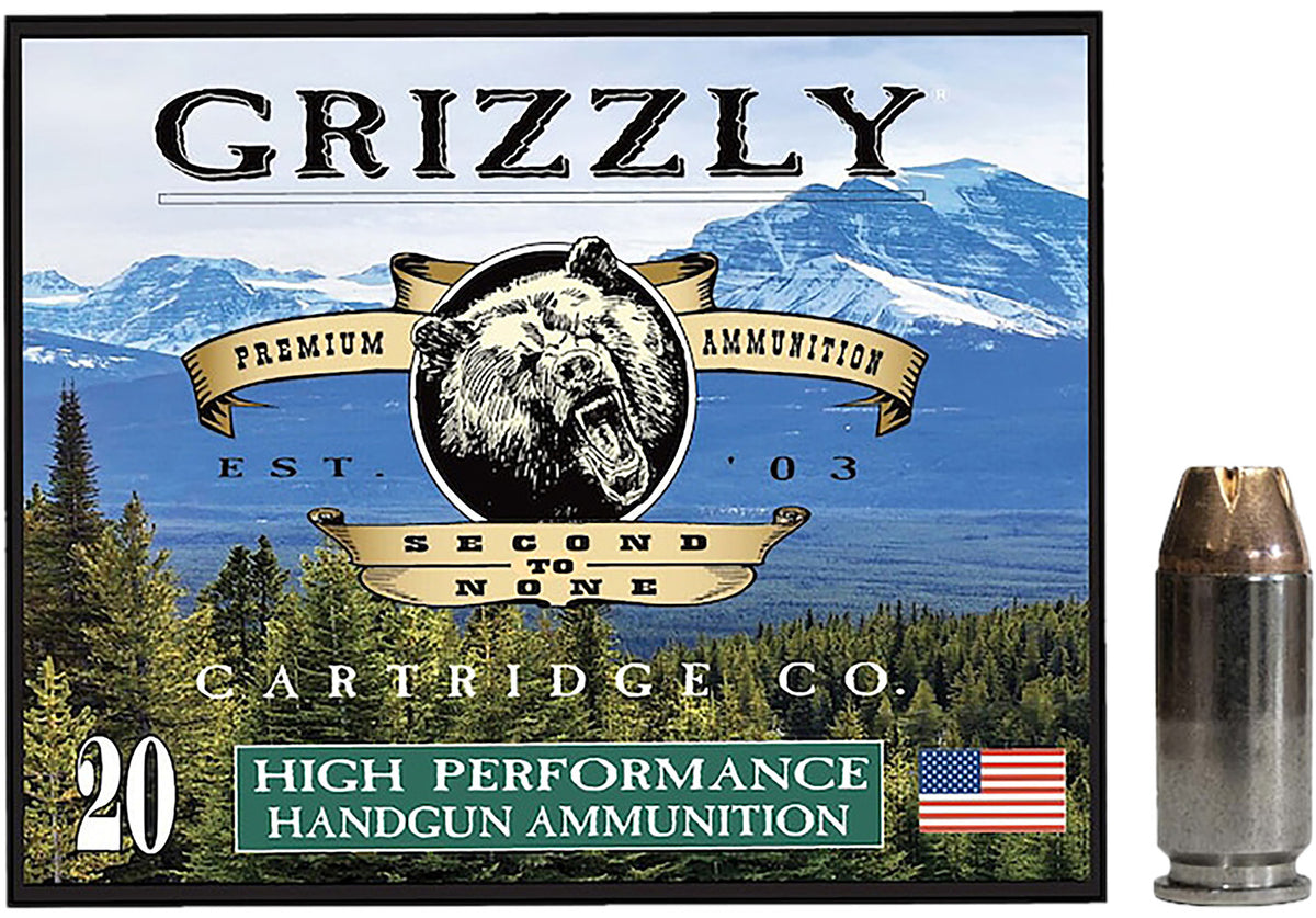 Grizzly Cartridge .40 S&W Hollow Point 180 grain Jacketed Hollow Point ammunition
