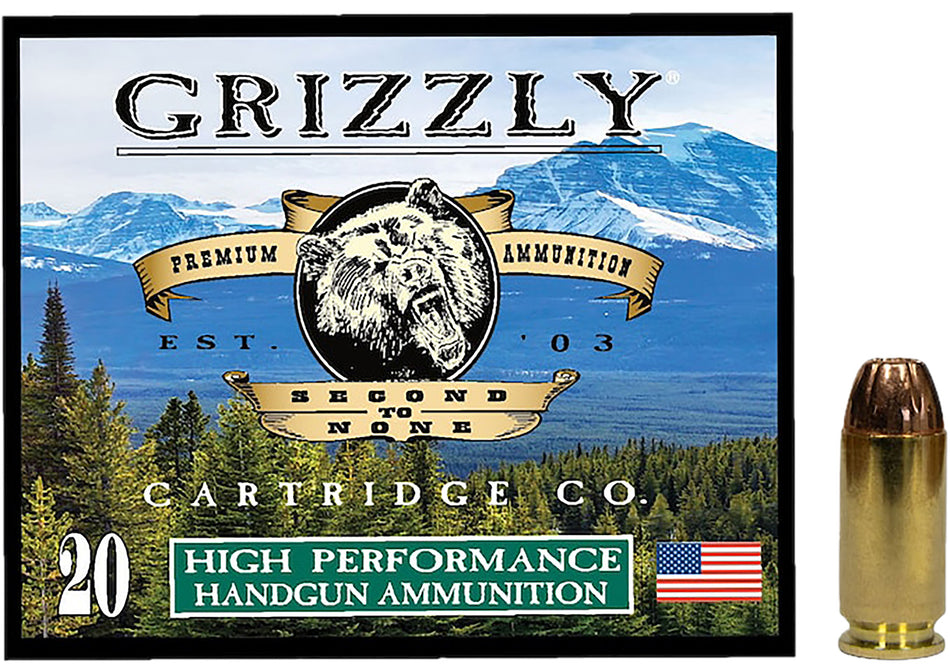 Grizzly Cartridge .40 S&W Hollow Point 200 grain Jacketed Hollow Point ammunition