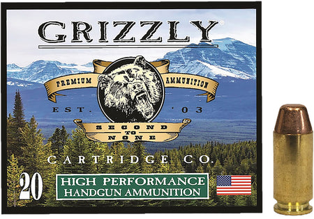 Grizzly Cartridge .40 S&W  200 grain Full Metal Jacket Flat Point ammunition