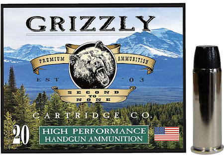 Grizzly Cartridge .44 Magnum  260 grain Wide Flat Nose Gas Check ammunition