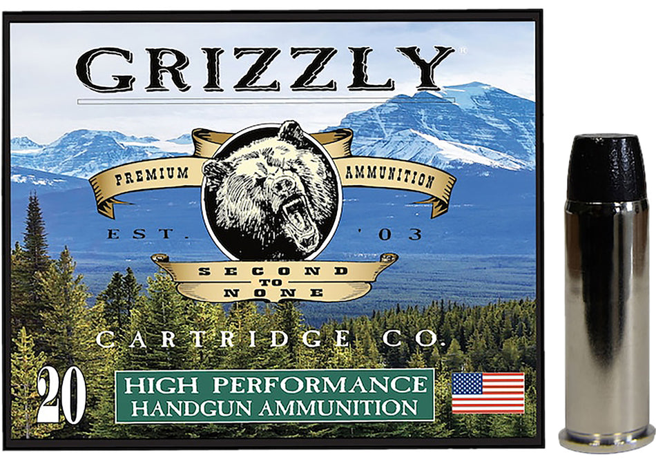 Grizzly Cartridge .44 Magnum  260 grain Wide Flat Nose Gas Check ammunition