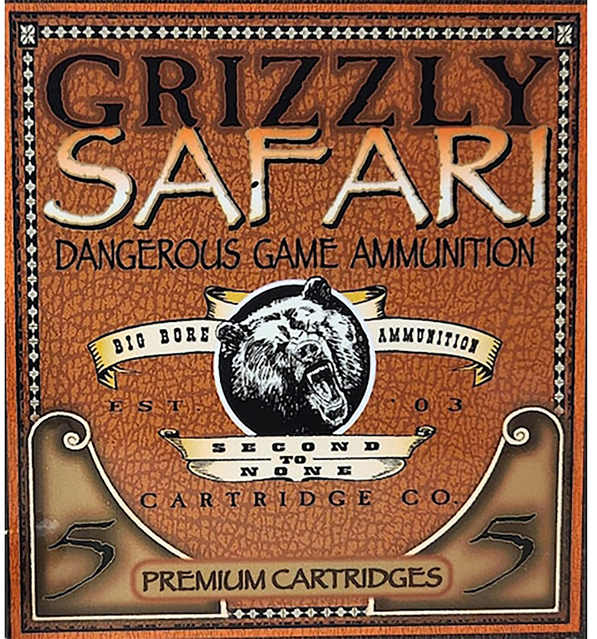 Grizzly Ammo GC416RG5 416Rigby 400gr Solid Brass 5 Per Box/10 Case