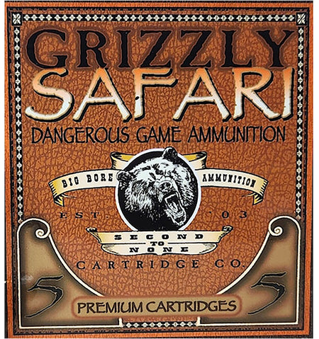 Grizzly Ammo GC45RG5 450Rigby 500gr Solid Brass 5 Per Box/10 Case