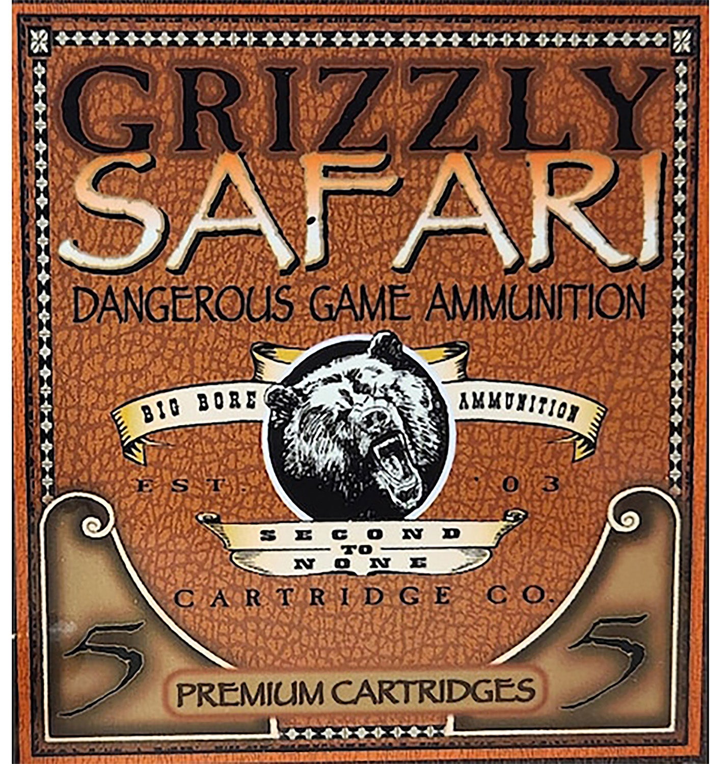 Grizzly Ammo GC47NE2 470NitroExpress 500gr Solid Brass 5 Per Box/10 Case