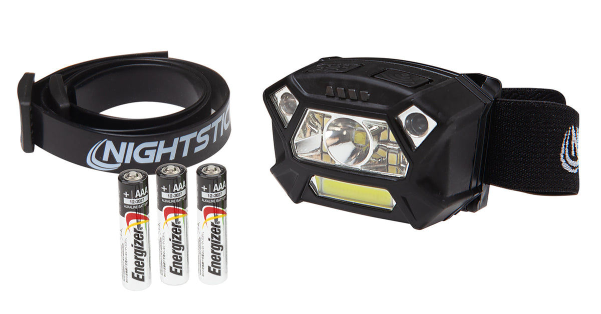 Nightstick NSP4400B Motion-Activated Dual-Light Headlamp 320 Lumens Wake/Sleep Sensor Black