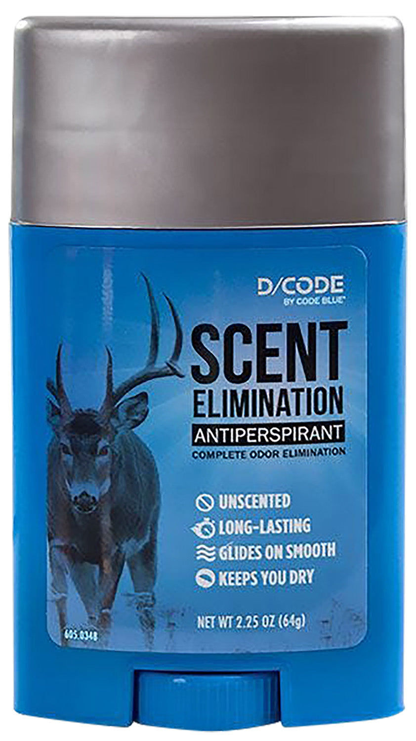 Code Blue OA1317 Scent Elimination Deodorant Antiperspirant Stick 2.25 oz
