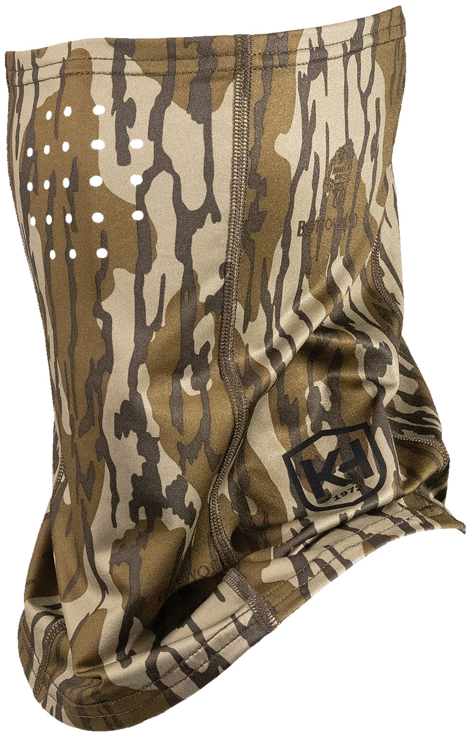 Moultrie KHT0213 Run N Gun OSFM Hunting Half Face Mask Mossy Oak Bottomland Camo