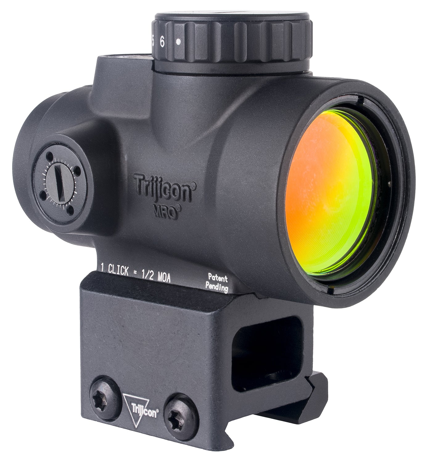 Trijicon 2200303 MRO SD Black Mini Reflex Sight 1x25mm 2 MOA Red Dot Lower 1/3 Co-Witness