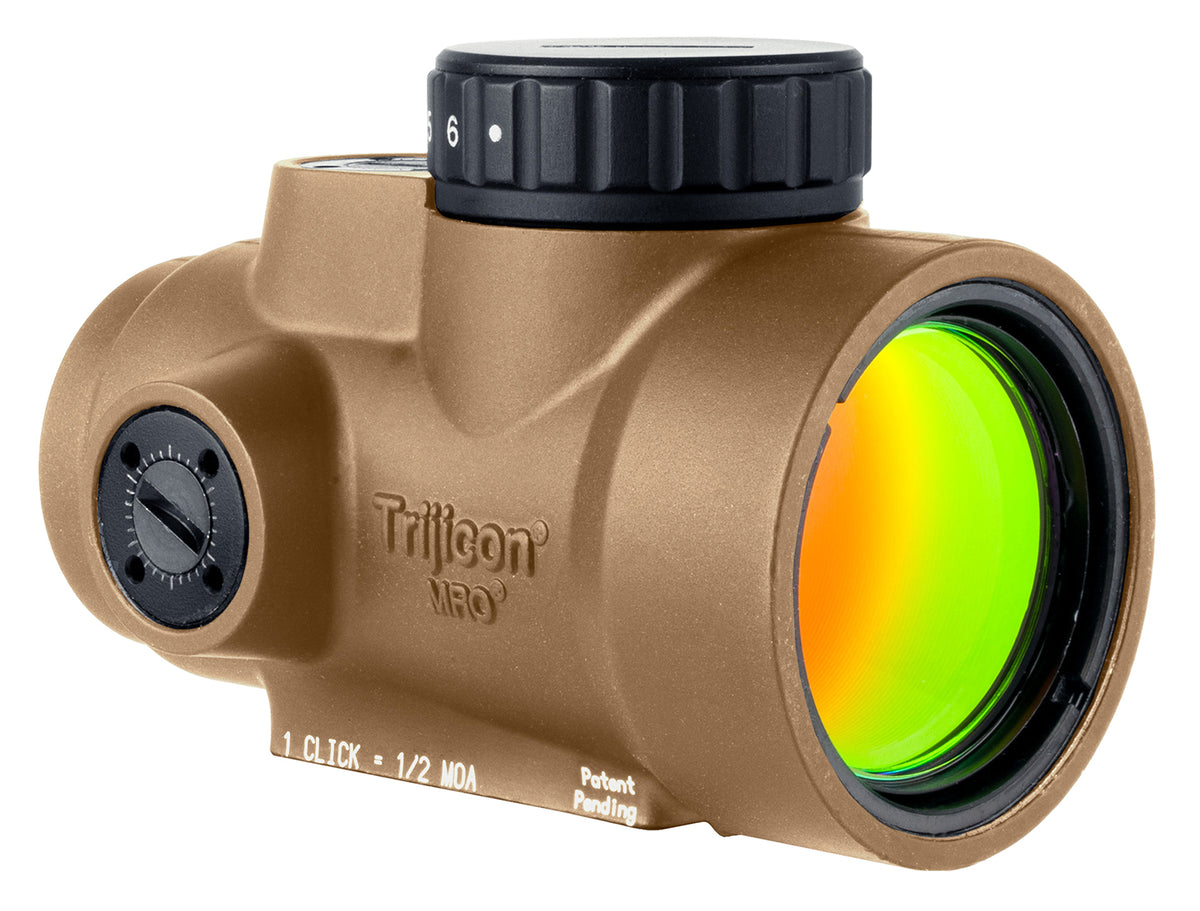 Trijicon 2200325 MRO SD Mini Reflex Sight 1x25mm 2 MOA Red Dot Coyote Tan