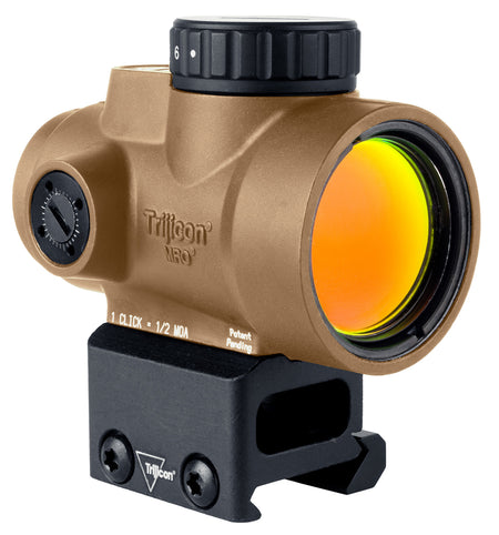 Trijicon 2200327 MRO SD Coyote Tan Mini Reflex Sight 1x25mm 2 MOA Red Dot Full Co-Witness