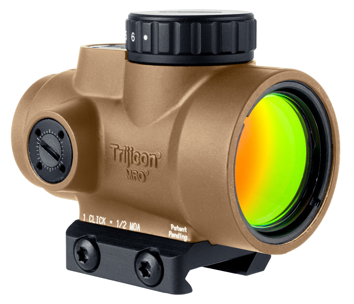 Trijicon 2200347 MRO SD Coyote Tan Mini Reflex Sight 1x25mm 2 MOA Green Dot Low Mount
