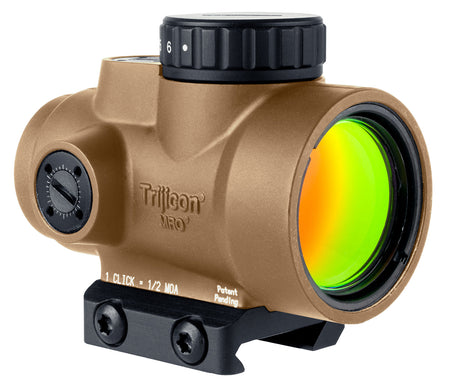 Trijicon 2200347 MRO SD Coyote Tan Mini Reflex Sight 1x25mm 2 MOA Green Dot Low Mount