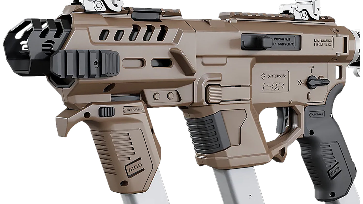 Recover Tactical PIXMG02 Tan Ambidextrous AR Platform P-IX+MG Polymer Conversion