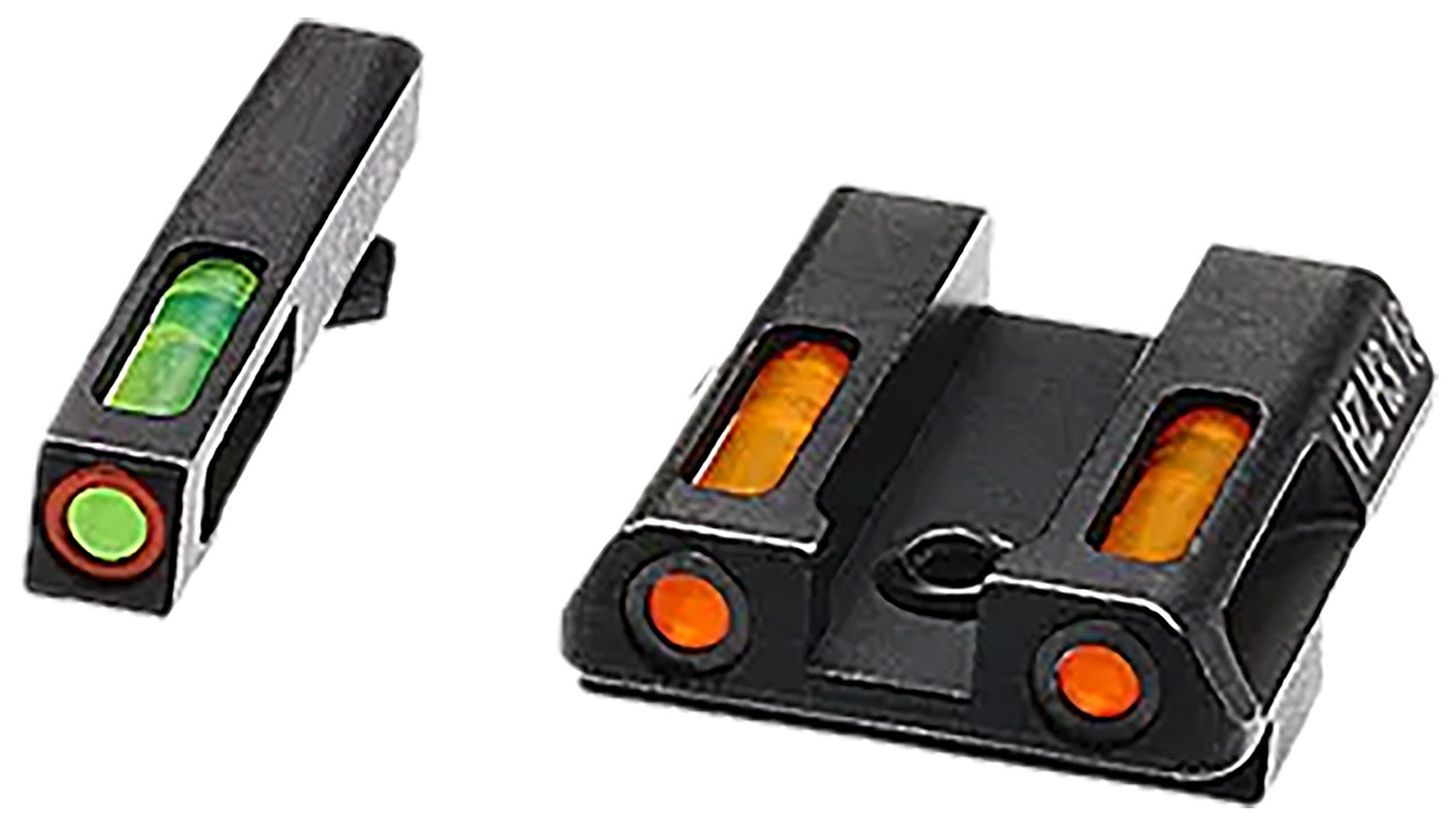 HiViz GLN621 LiteWave H3 Steel Sight Set Green Tritium/Orange Outline with LitePipes for Glock 42-48