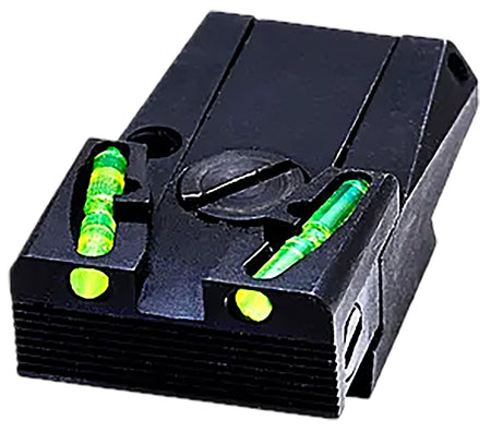 HiViz GLAD211 Competition Adjustable Windage & Elevation Rear Sight Green Fits Most Glock Models