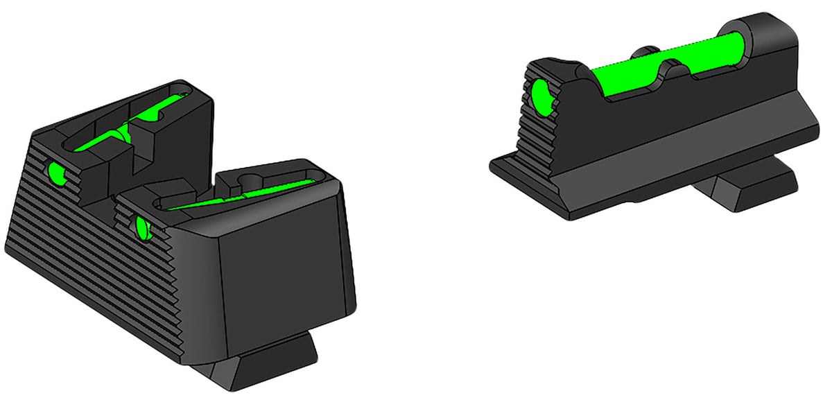 HiViz SG32CLW21 Co-Witness LiteWave Front & Rear Sight Set Green/Red/White Fits Sig P320 and P365
