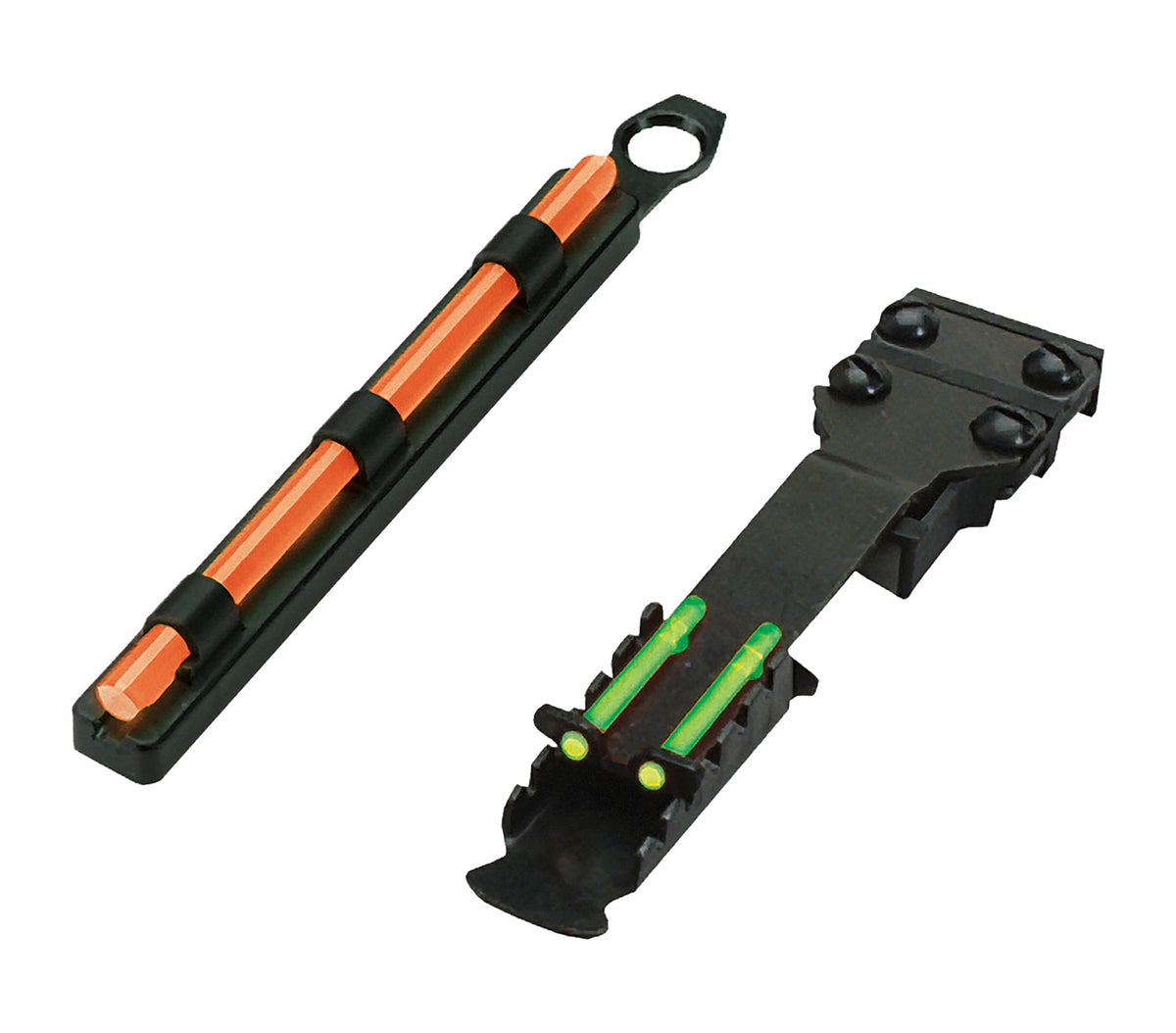 HiViz TB2004 TomBuster II Adjustable Turkey Sight Combo Green Orange Fiber Optic Fits Most Ribbed Shotguns