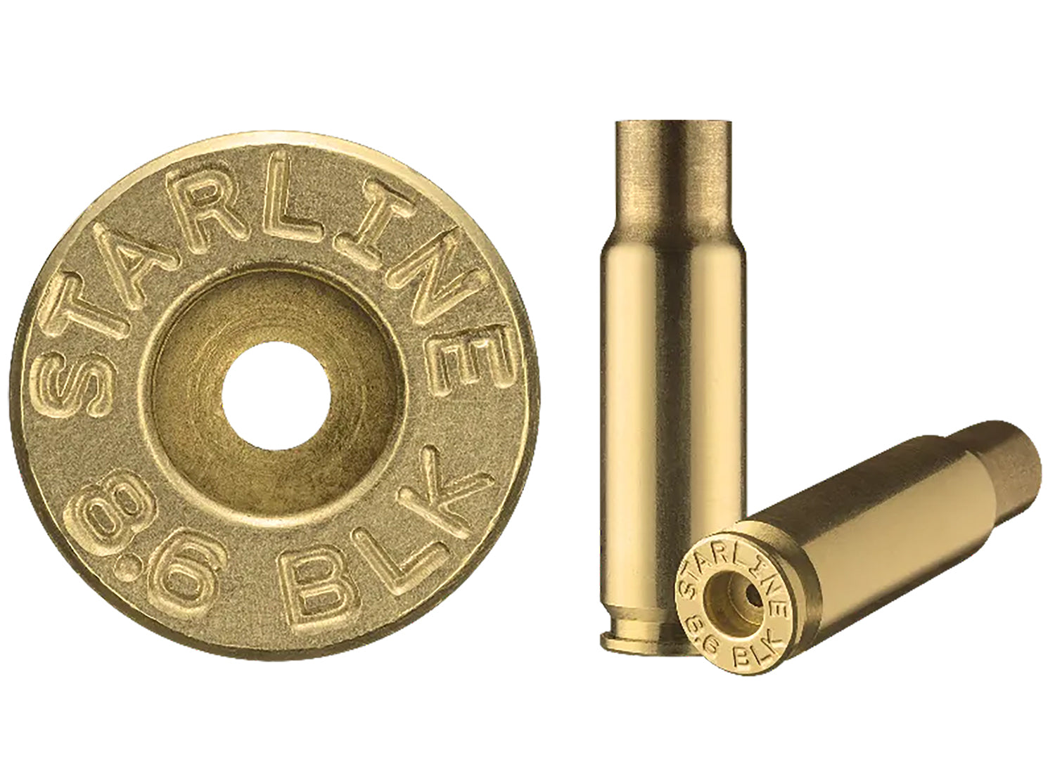 HSM 8.6BLKEUP-50 Unprimed 8.6 Blackout Rifle Brass Reloading Cases