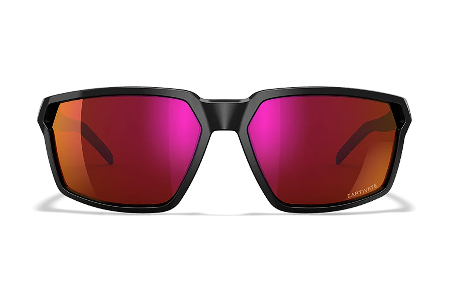 Wiley X AC6SRA06 Sierra Ballistic Sunglasses – Red Mirror Lens, Gloss Black Polycarbonate Frame