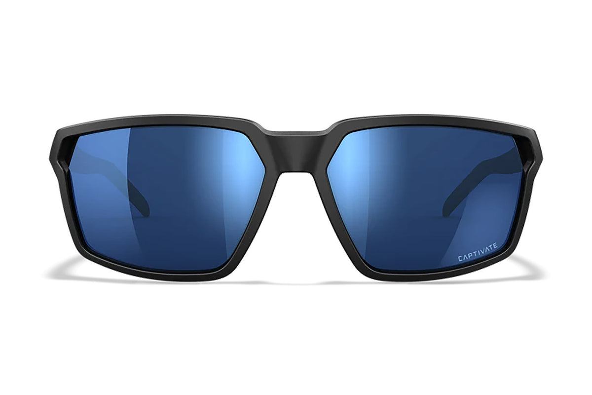 Wiley X AC6SRA09 Sierra Ballistic Sunglasses – Blue Mirror Lens, Matte Black Polycarbonate Frame