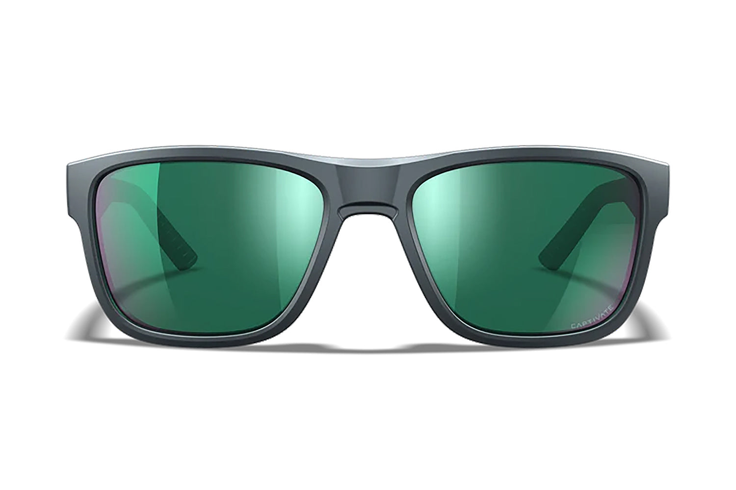 Wiley X AC6OVN17 Ovation Ballistic Sunglasses – Green Mirror Lens, Dark Gray Polycarbonate Frame