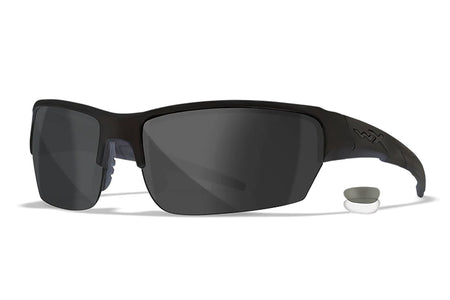 Wiley X CHSAI07 Saint Safety Glasses Smoke Gray Clear Lens Matte Black Polycarbonate Frame S/M
