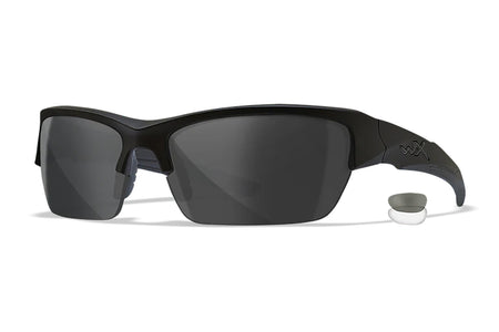 Wiley X CHVAL07 Valor Safety Glasses Smoke Gray Clear Lens Matte Black Polycarbonate Frame Medium