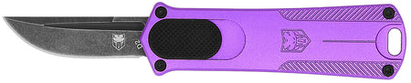 CobraTec Knives CALI952PURDNS CA Compliant 952 OTF 1.75" Plain D2 Steel Drop Point Blade Purple Aluminum Handle