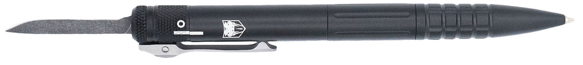 CobraTec CNCOTFPBLKGEN2 Gen II OTF Pen Knife Black Aluminum D2 Steel 1.75" Blade