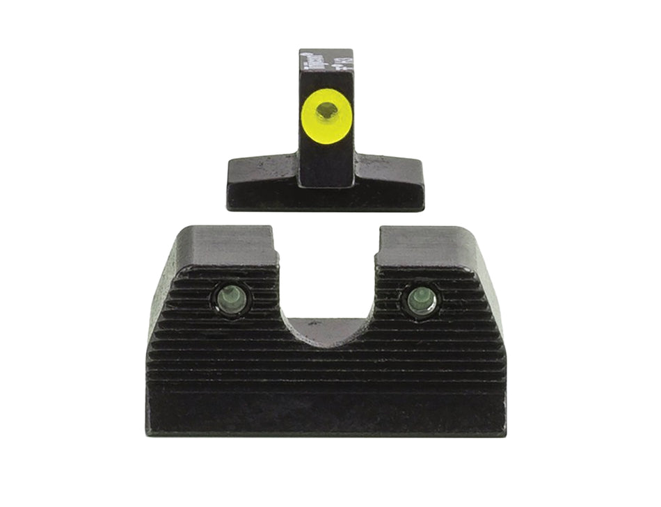 Trijicon HD XR Night Sight Set Yellow Outline Front Green Rear Black Frame FN FNX/FNP – 600890
