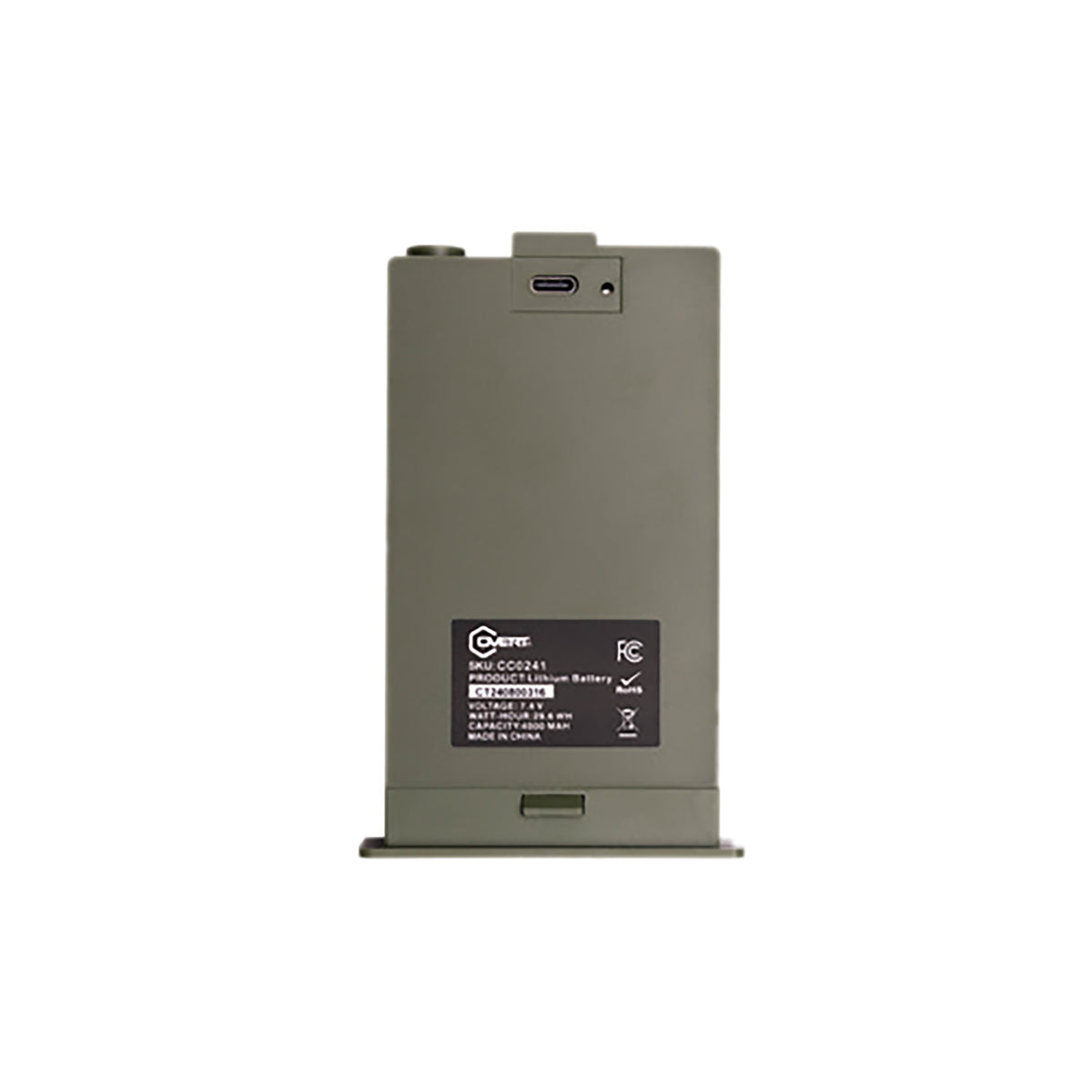 Covert Scouting Cameras Lithium Battery Pack CC0241 4000mAh USB-C Rechargeable OD Green