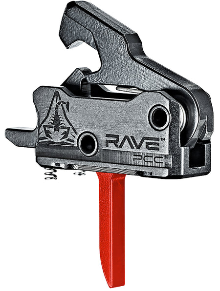 Rise Armament T017FPCCRED Rave PCC Trigger Black/Red Enhanced Hammer Single-Stage