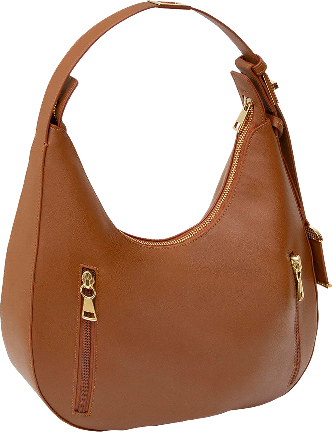 Bulldog Cases Cognac Polyurethane Hobo Shoulder Carry Bag BDP-092