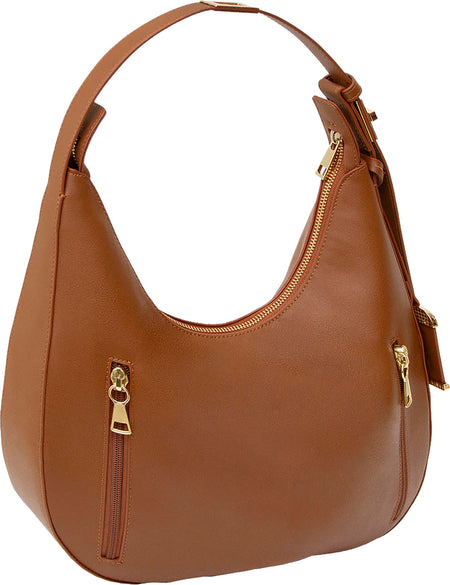 Bulldog Cases Cognac Polyurethane Hobo Shoulder Carry Bag BDP-092