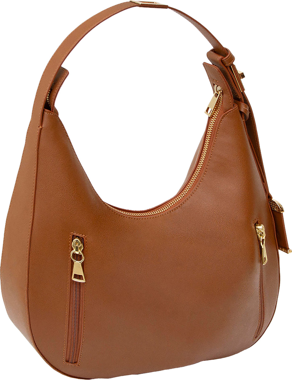 Bulldog Cases Cognac Polyurethane Hobo Shoulder Carry Bag BDP-092